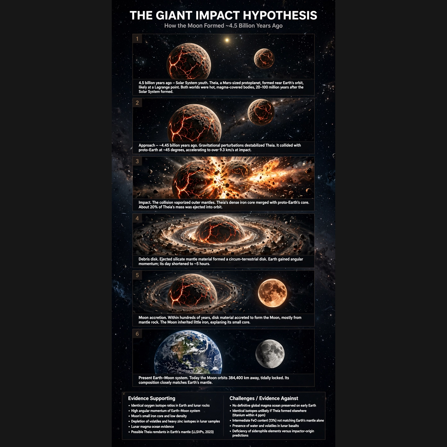 Moon formation infographic preview generated with Muse Image tool use